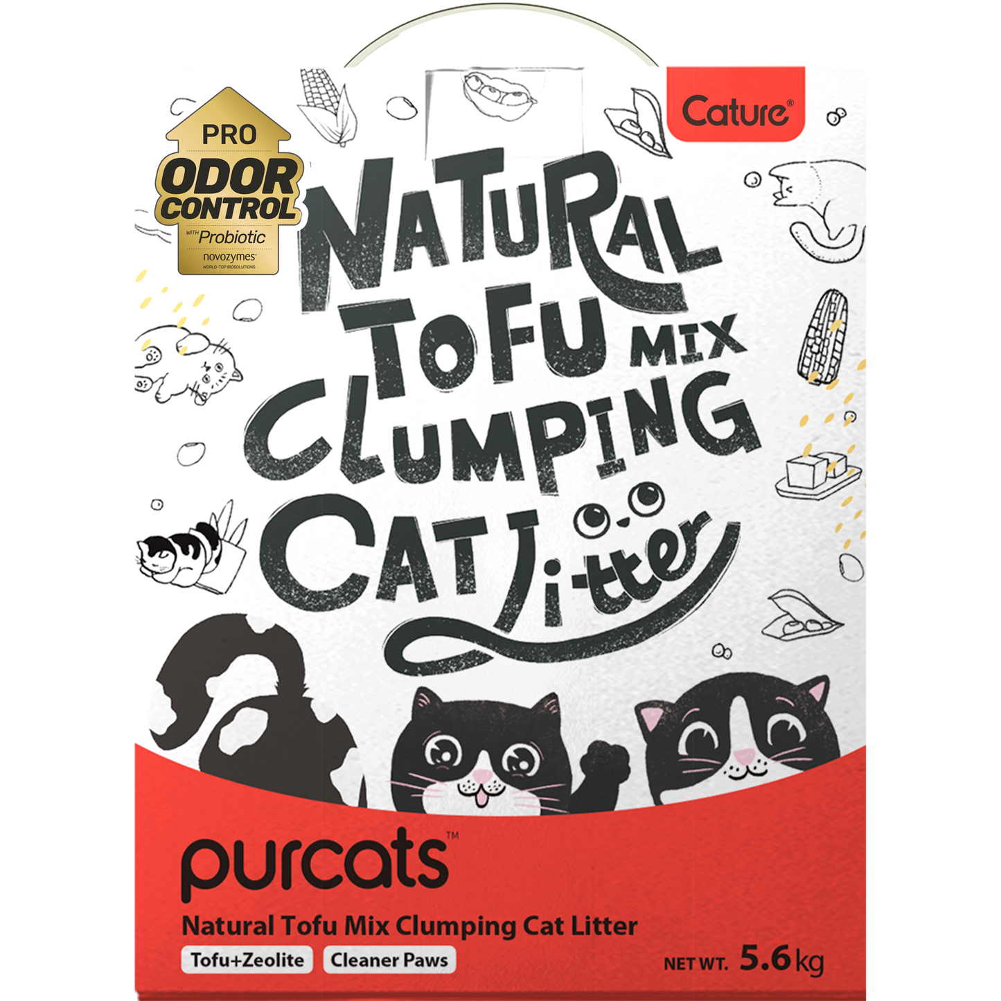 Purcats - Natural Tofu Clumping Cat Litter With Zeolite