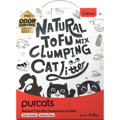 Purcats - Natural Tofu Clumping Cat Litter With Zeolite