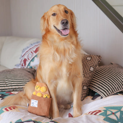 Woof² - 雞蛋仔/格仔餅二合一藏食寵物毛絨玩具